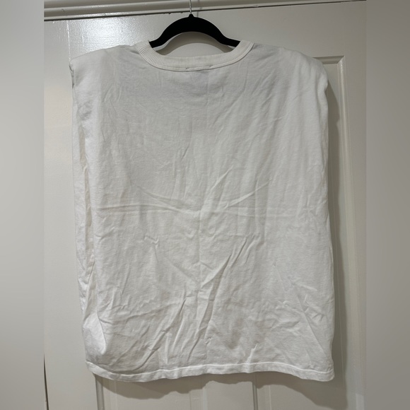 Forever 21 white padded shoulder shirt top - Picture 6 of 10